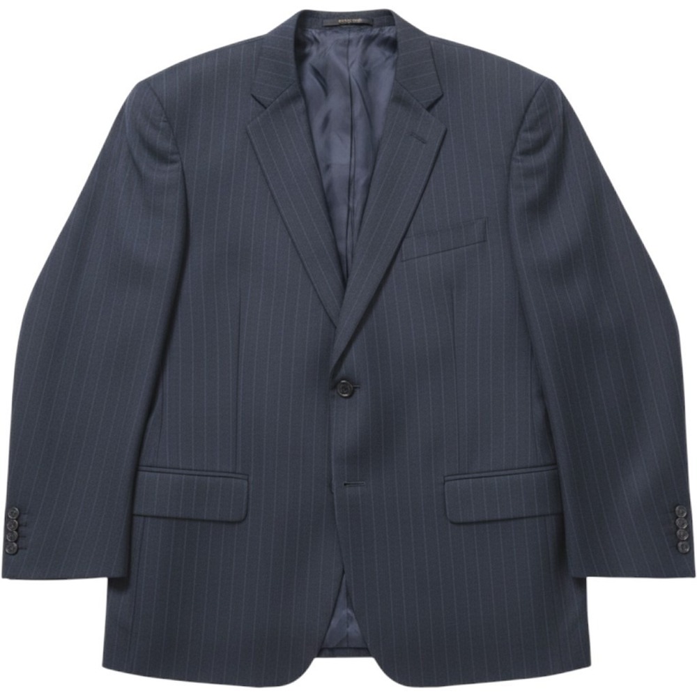 Jos. A. Bank Suit Jacket Mens 46R Navy Blue Pinstripe Excellent Blazer